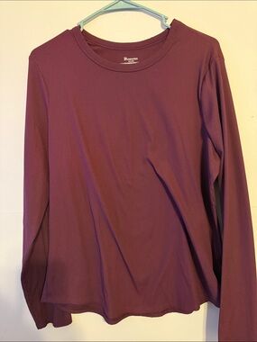 No Boundaries Plum Long Sleeve Crewneck Top